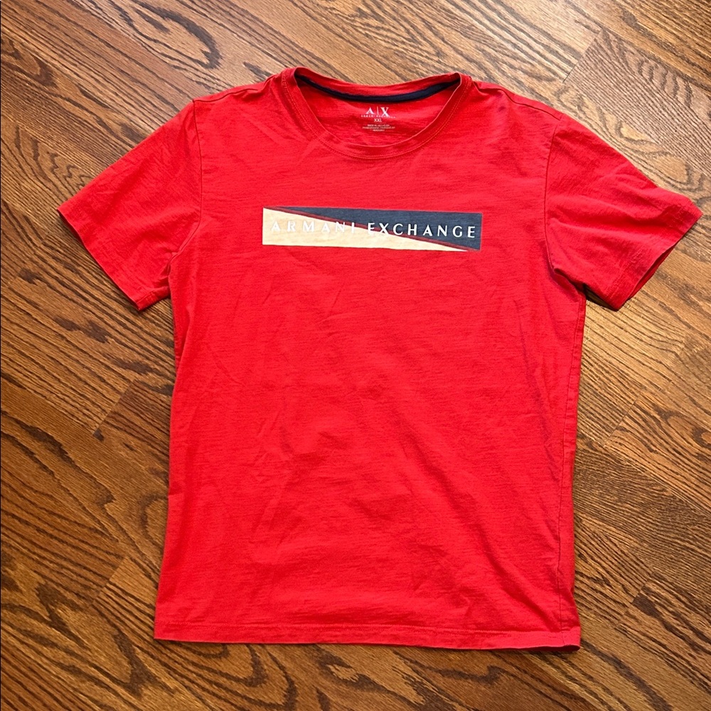 Armani Exchange Vibrant Red Tee, XXL